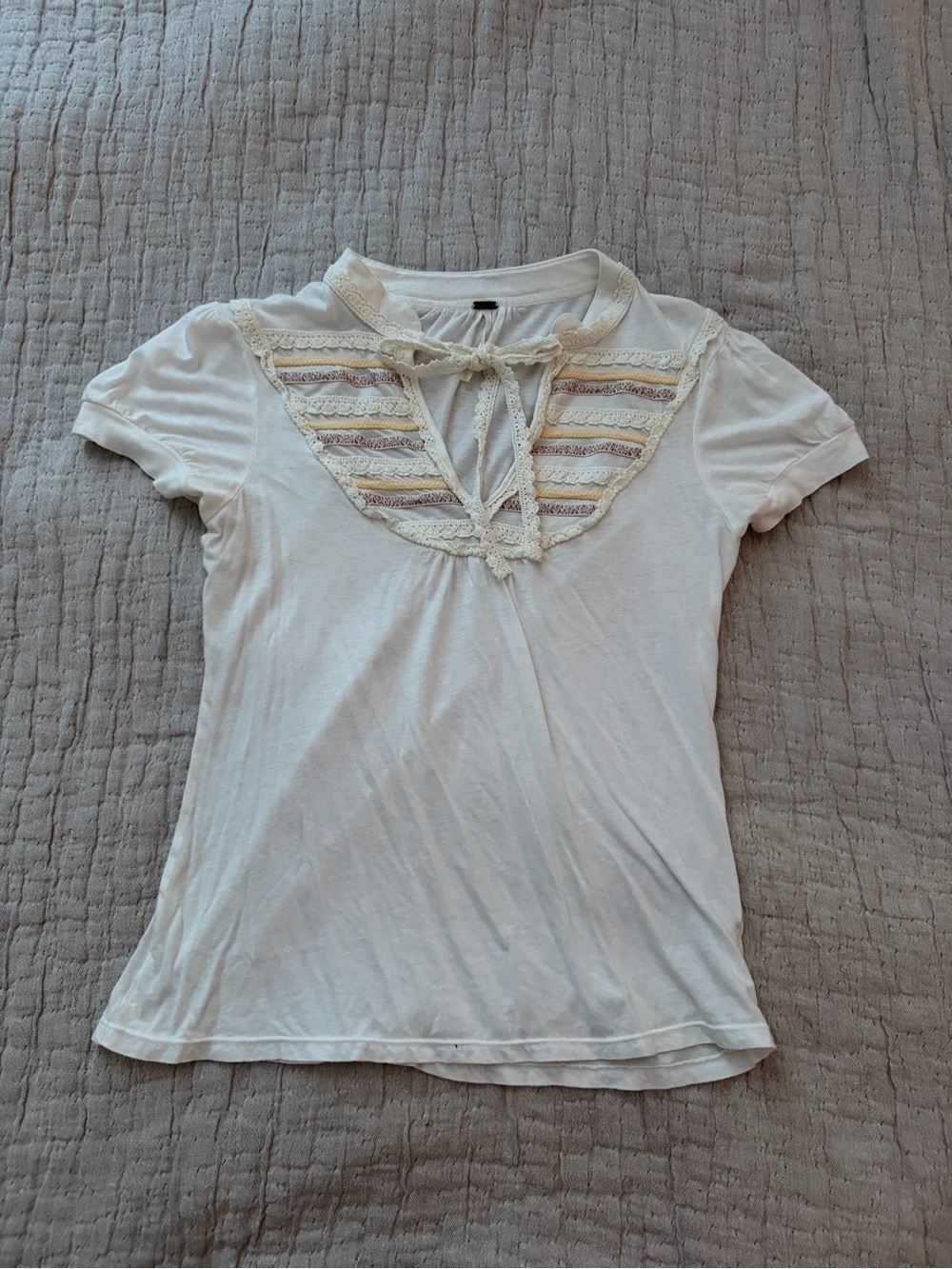 Free People Lace Detailed Top